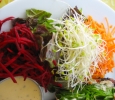 Grilled Portobello Wrap &  Salad w/Lemon Tahini Dressing